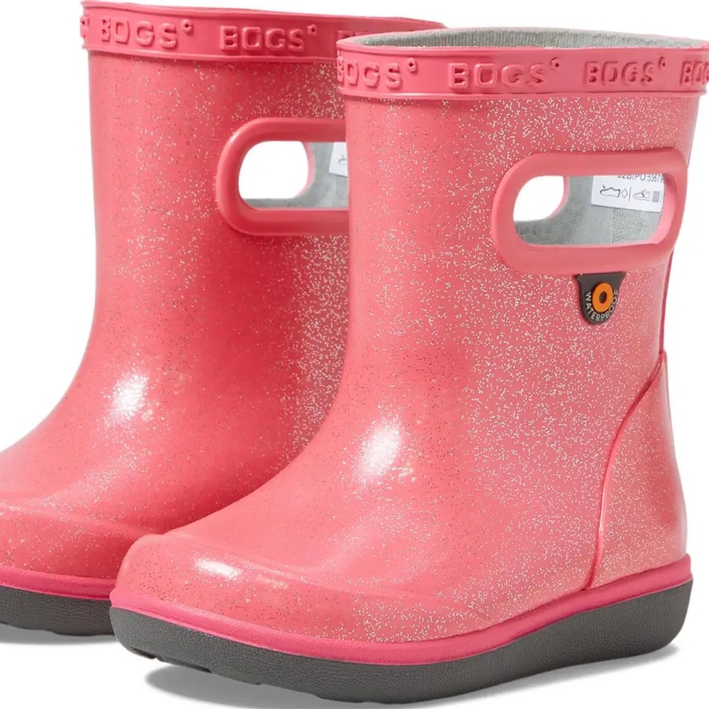BOGS Kids Sparkle Pink Rain Boots